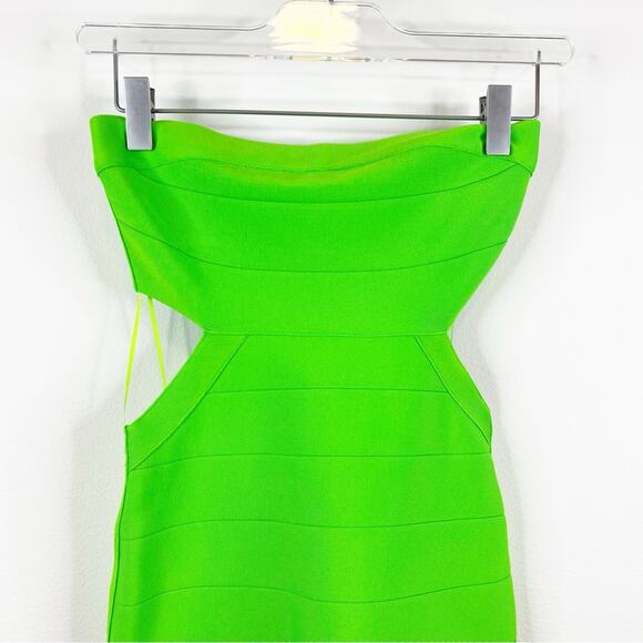 NWT Susana Monaco Bandage Tube Strapless Mini Dress XS Green Zing - Picture 4 of 8